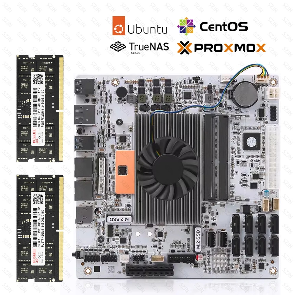Mini Itx Dual 2.5G Nas Motherboard - Placa-Mãe NAS I5-8265U ES 8 SATA