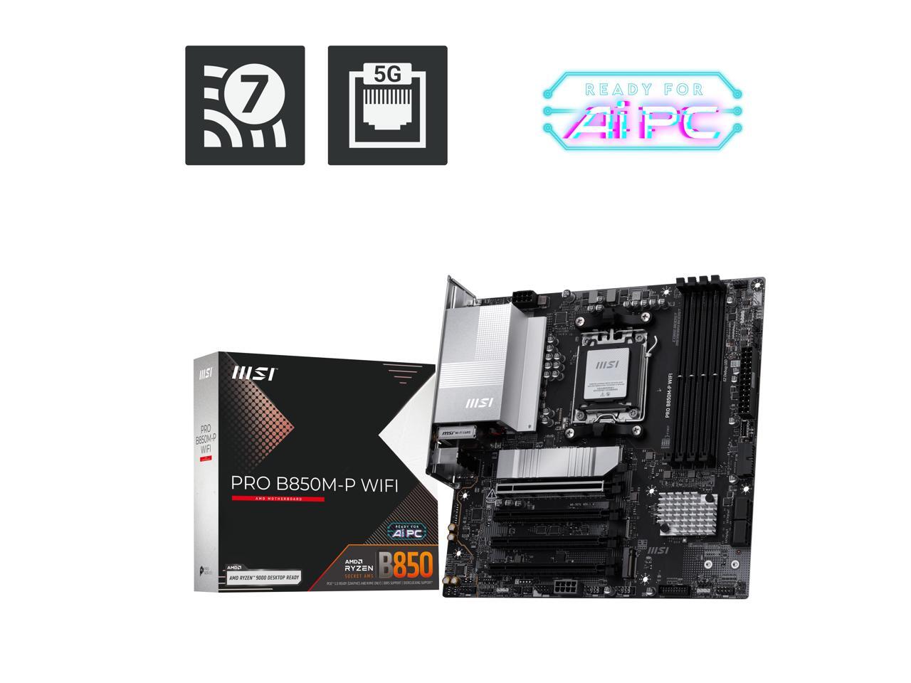 Am5 Micro Atx Pcie 5.0 Motherboard - Placa-mãe MSI PRO B850M-P WIFI AM5