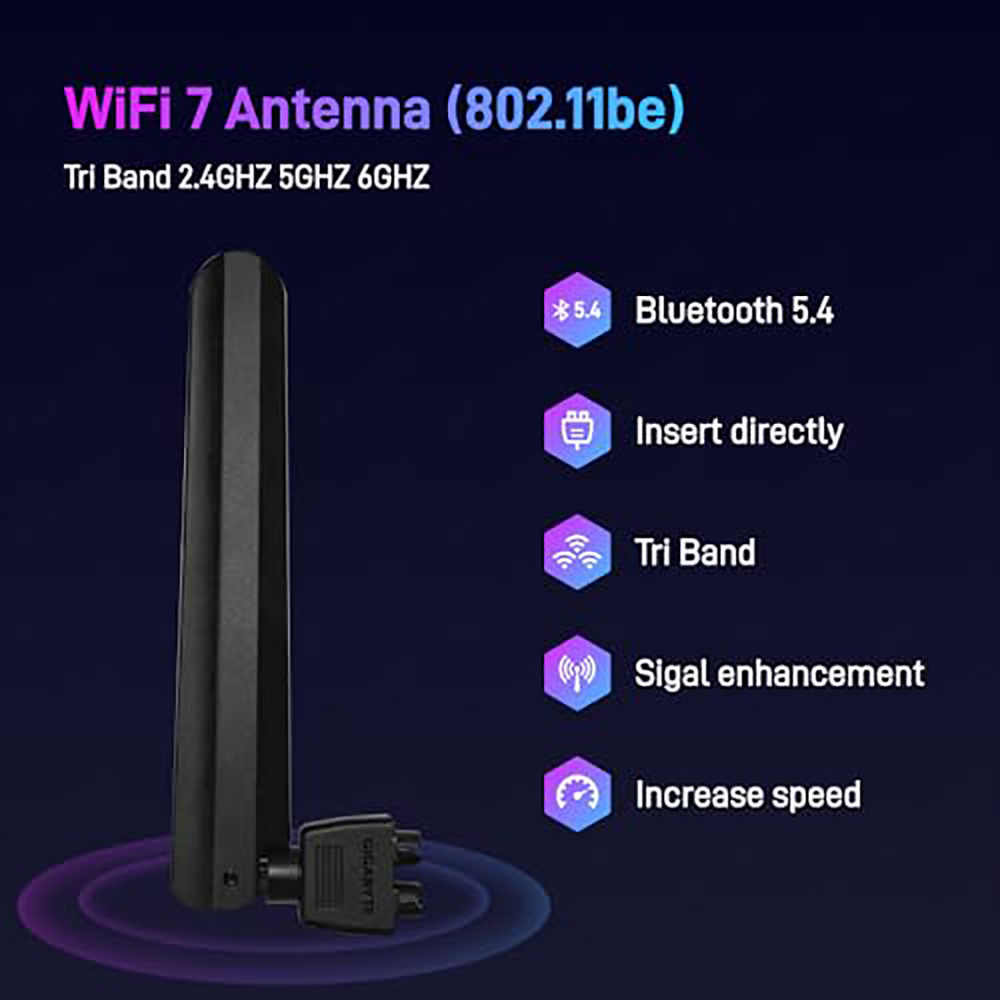Antena WIFI 7 EZ-Plug para Pla - Z890 Wi-Fi 7 Motherboard avaliação e preço