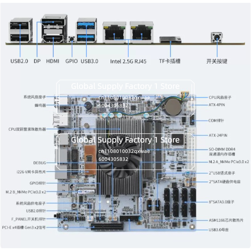 Placa-mãe NAS Mini ITX M11 com - Mini Itx Dual 2.5G Nas Motherboard avaliação e preço