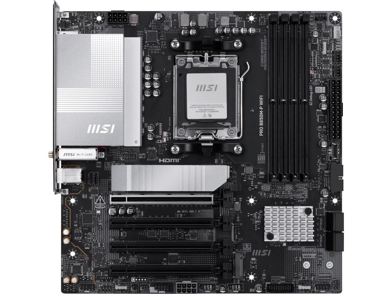 Placa-mãe MSI PRO B850M-P WIFI - Am5 Micro Atx Pcie 5.0 Motherboard avaliação e preço