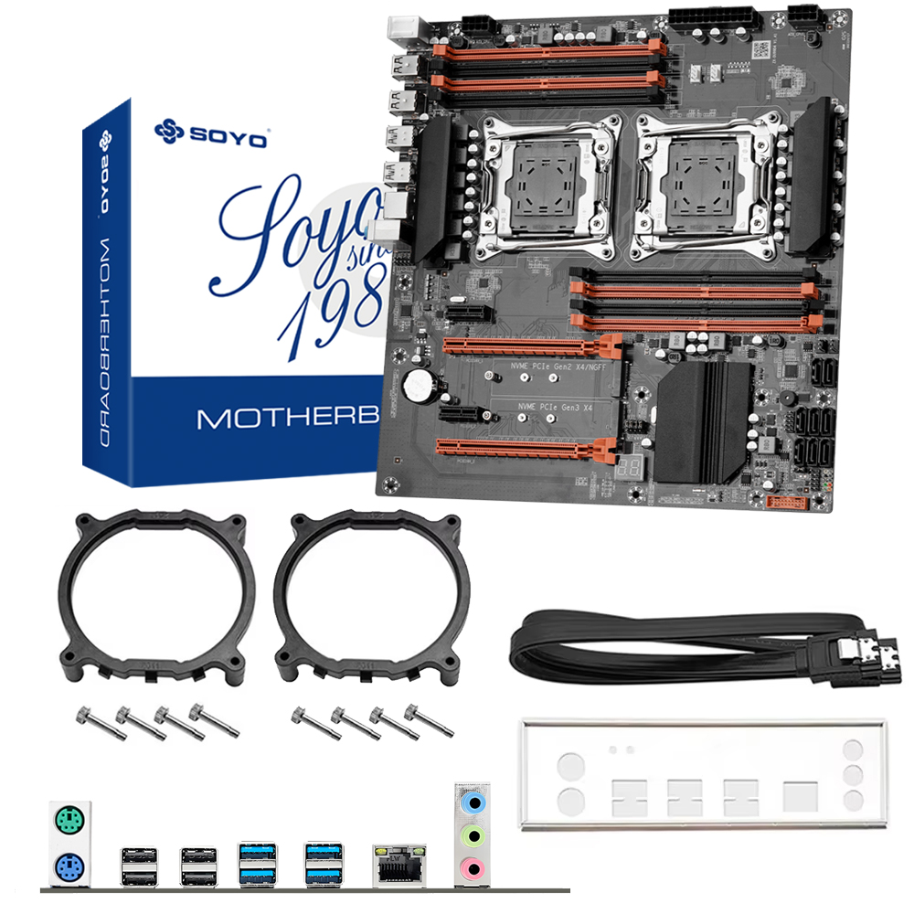 Placa-mãe para jogos SOYO X99  - Dual Lga2011-3 Server Motherboard Combo avaliação e preço